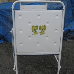 COT WHITE STEEL FRAME